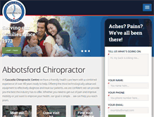 Tablet Screenshot of abbotsfordchiropractic.com